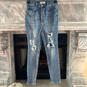 We the Free free People Phoenix Ripped Skinny Jeans 29